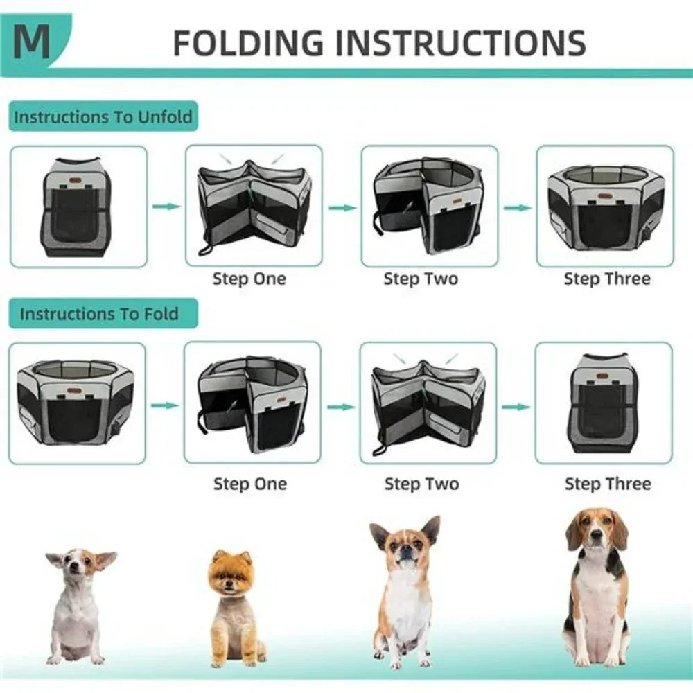Dog Playpen, Portable Pet Playpen, Puppy Playpen, Cat Playpen with Carrying Case